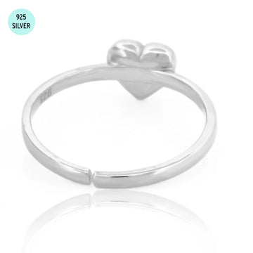 Dainty Solid 925 Sterling Silver Sweetheart Ring