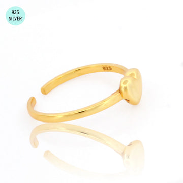 Dainty Solid Gold Sweetheart Rings