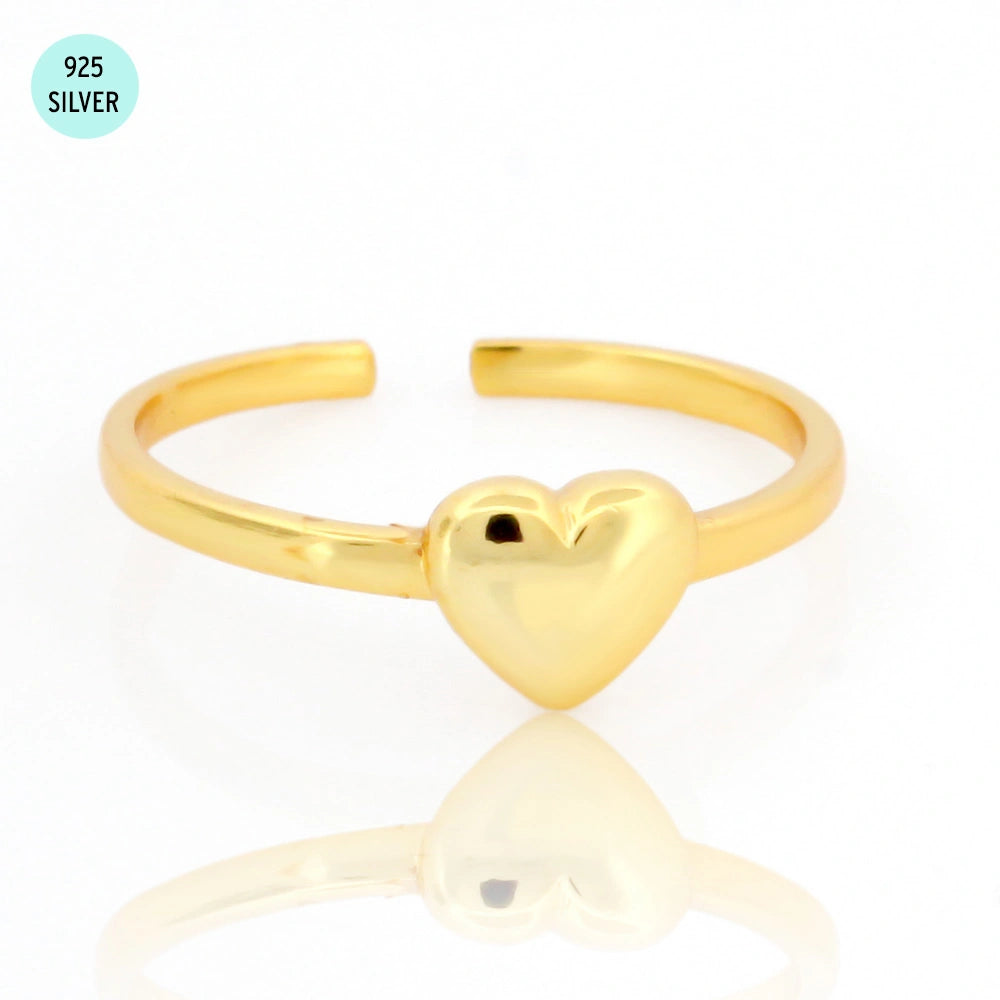 Dainty Solid Gold Sweetheart Rings